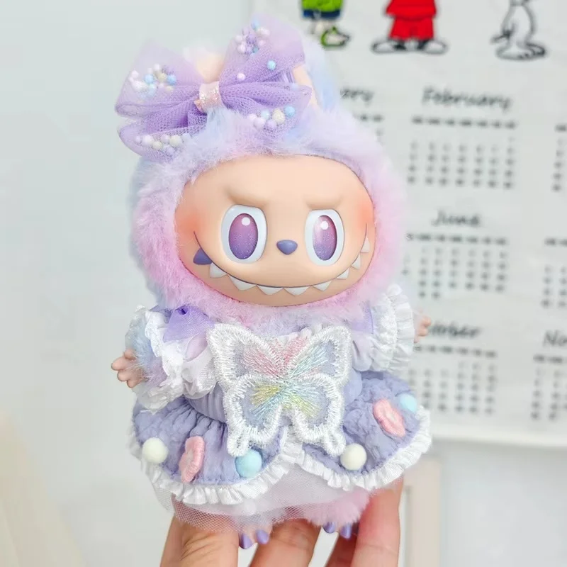 17cm Labubu Big Into Energy V3 Glue Doll Clothes Cute Lucky Purple Dress Bow Diy Clothes Accessories Gift
17cm Labubu Big Into Energy V3 Glue Doll Clothes Cute Lucky Purple Dress Bow Diy Clothes Accessories Gift