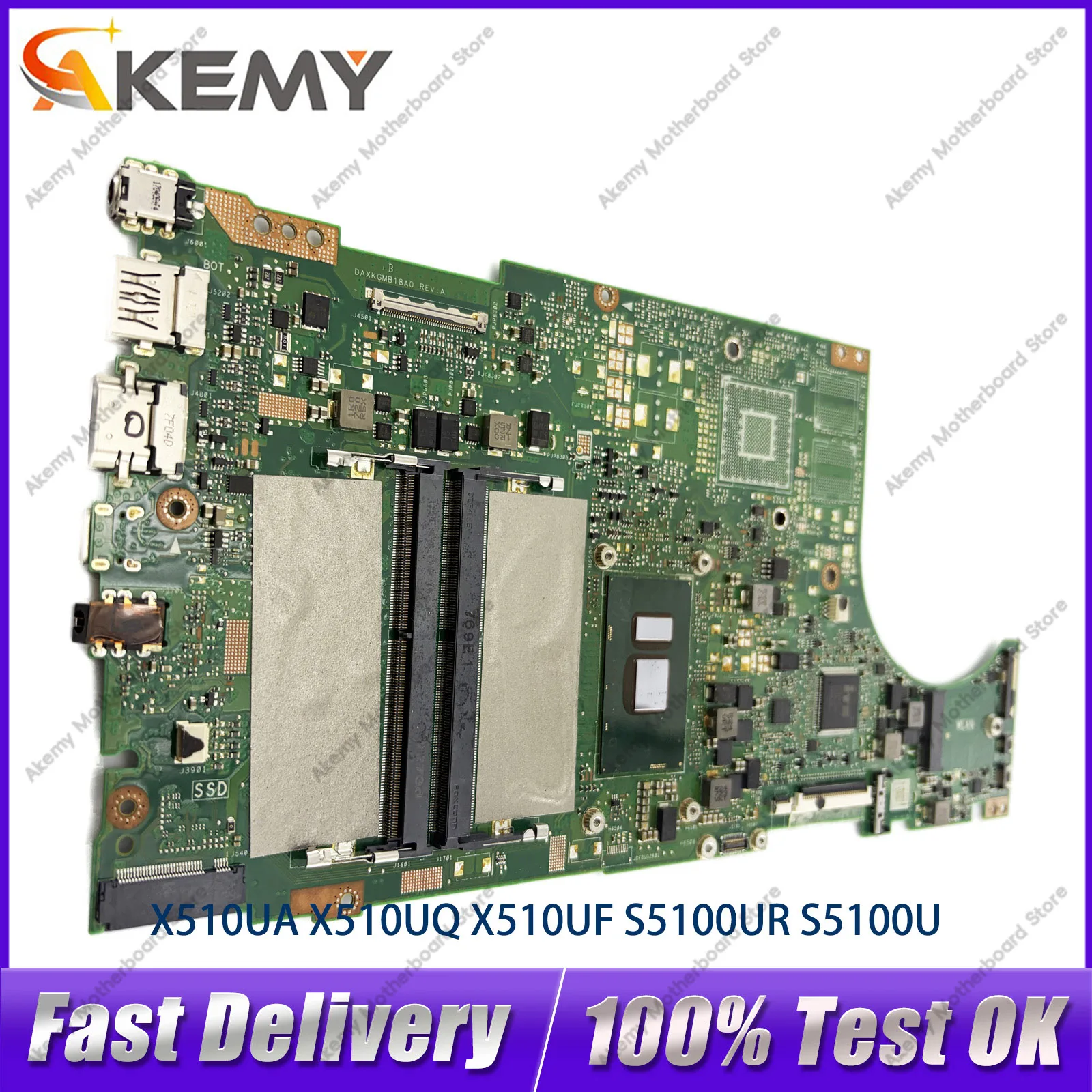 X510UN Laptop Motherboard For ASUS X510UQ X510UR X510URR X510UQR S510U A510U X510UNO X510UA X510U X510UNR Mainboard I3 I5 I7 CPU
X510UN Laptop Motherboard For ASUS X510UQ X510UR X510URR X510UQR S510U A510U X510UNO X510UA X510U X510UNR Mainboard I3 I5 I7 CPU