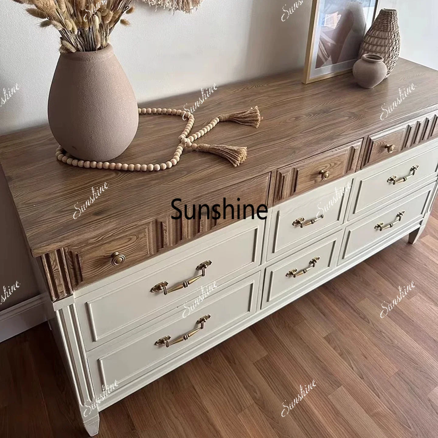 French retro solid wood nine chest cabinet living room utility cabinet
French retro solid wood nine chest cabinet living room utility cabinet