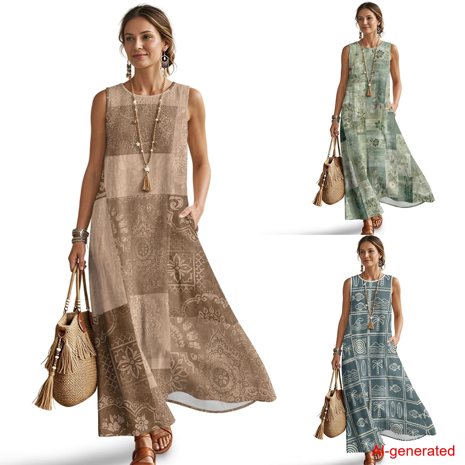 INSTANTARTS Imitation Linen Loose Vest Long Skirt Patchwork Womens Loose Dress Sleeveless Casual Maxi Linen Dress Weekend Dress
INSTANTARTS Imitation Linen Loose Vest Long Skirt Patchwork Womens Loose Dress Sleeveless Casual Maxi Linen Dress Weekend Dress