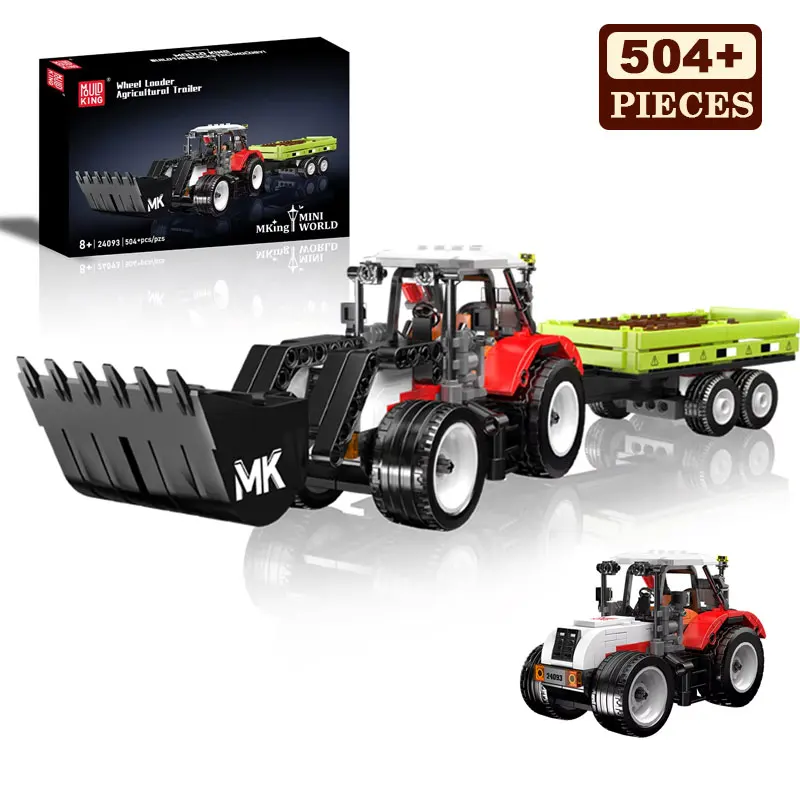 Mould King 24093 504PCS Agricultural Loader Small Particle Assembly Building Blocks Farm Vehicle Model Tractor Toy Gift for Kids
Mould King 24093 504PCS Agricultural Loader Small Particle Assembly Building Blocks Farm Vehicle Model Tractor Toy Gift for Kids