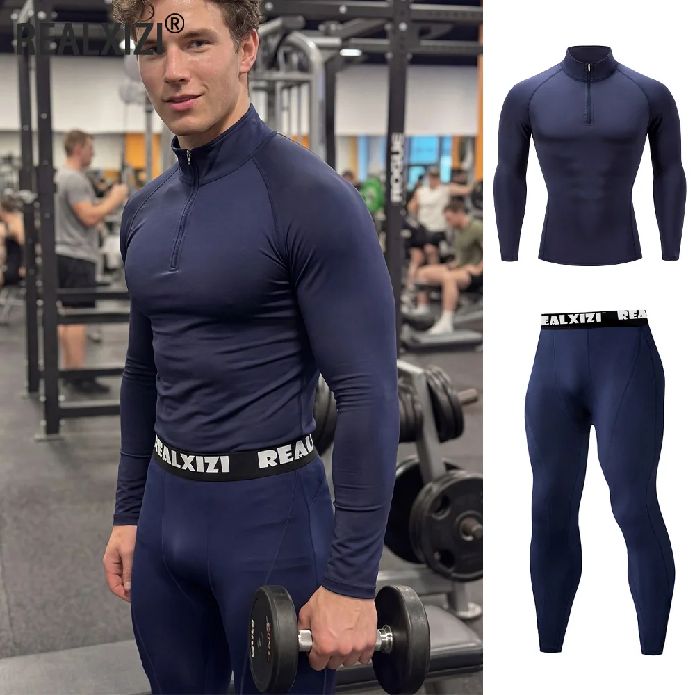 2 Pce Men's Quick-drying Sports Suit Fitness Running Tight Elastic Trousers Long Sleeve T-shirt Tops Breathable Fitness Clothes
2 Pce Men's Quick-drying Sports Suit Fitness Running Tight Elastic Trousers Long Sleeve T-shirt Tops Breathable Fitness Clothes