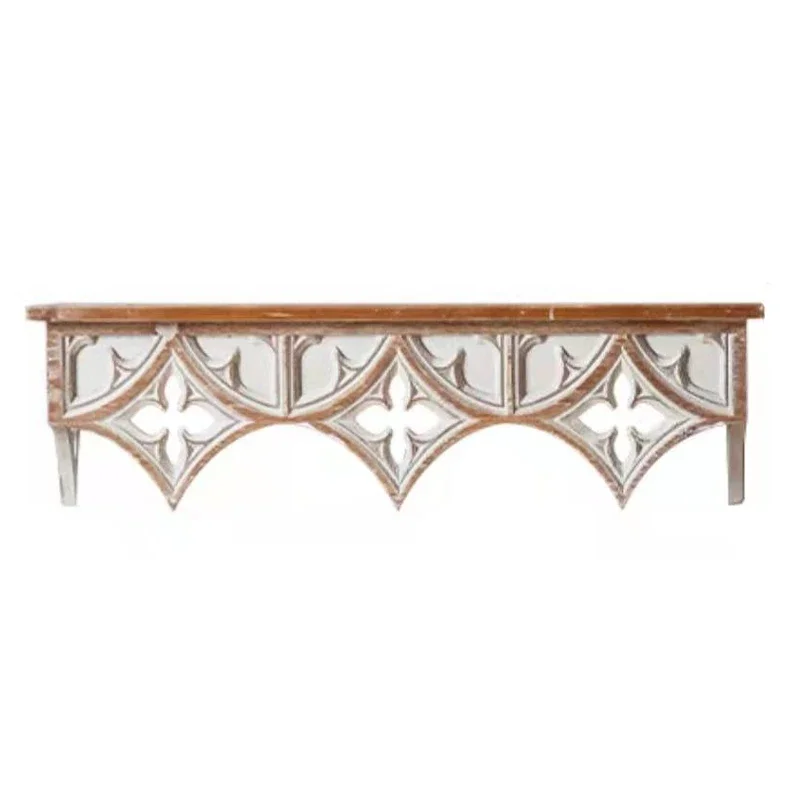 Retro antique carved wall shelves, creative decoration features of homestay hotels, and shelves
Retro antique carved wall shelves, creative decoration features of homestay hotels, and shelves