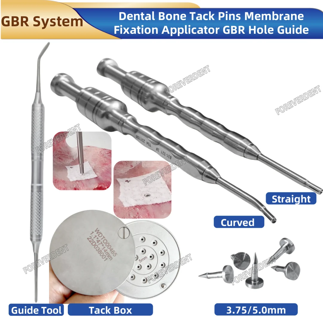 Dental GBR Bone Pins Gun TAC Tacks Case Membrane Gun Pins Remover Guide Auto Guided Straight/Curved Tacker
Dental GBR Bone Pins Gun TAC Tacks Case Membrane Gun Pins Remover Guide Auto Guided Straight/Curved Tacker
