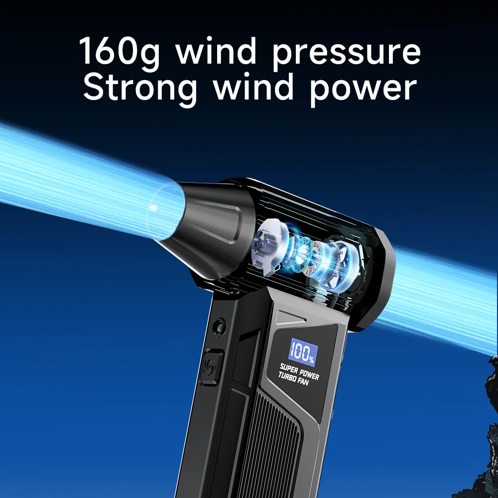 990000RPM Turbofan High Power Jet Fan Brushless Motor Variable Speed Dust Blower Cleaning Tool Air Duster Air Blower HandheldFan
990000RPM Turbofan High Power Jet Fan Brushless Motor Variable Speed Dust Blower Cleaning Tool Air Duster Air Blower HandheldFan