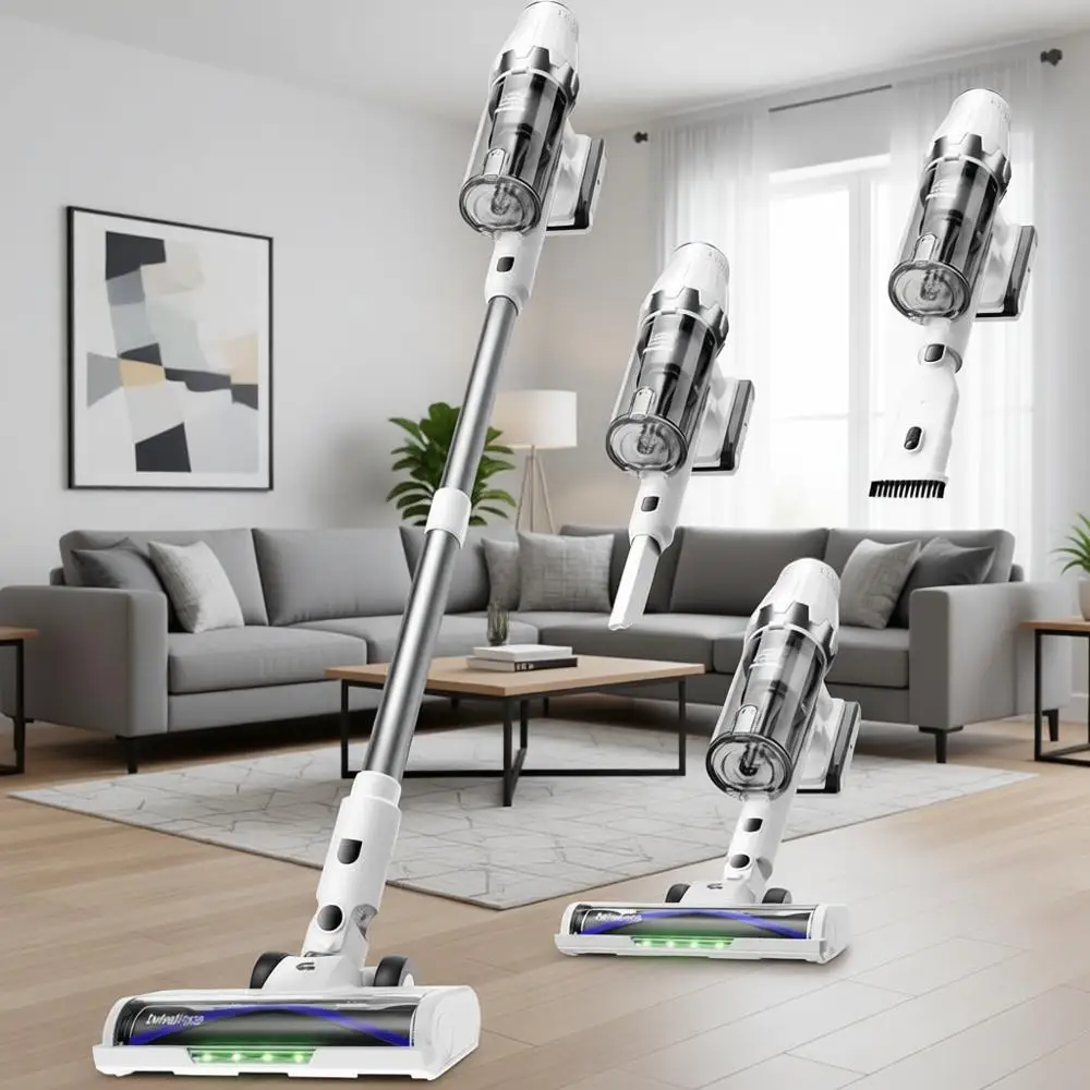 580W 48KPA 65Mins Vacuum Cleaners for Home, Standing Anti-Vacuum with LED Display, Rechargeable, Lightweight, Ideal for Pet Hair
580W 48KPA 65Mins Vacuum Cleaners for Home, Standing Anti-Vacuum with LED Display, Rechargeable, Lightweight, Ideal for Pet Hair