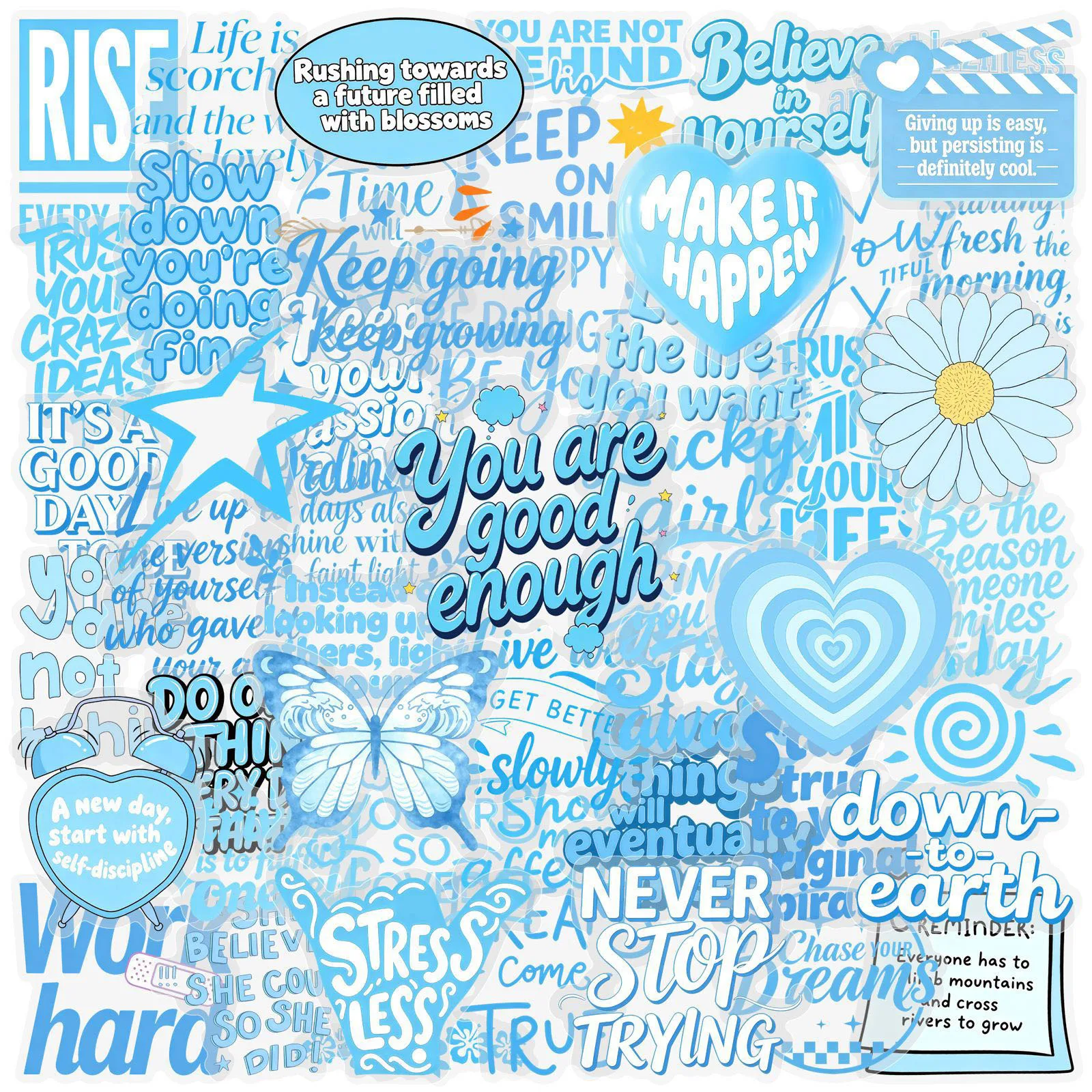 50PCS Aesthetic Blue INS Inspirational Stickers Outdoor Scenery Creative Decoration Mobile Phone Case Notebook Water Cup Decals
50PCS Aesthetic Blue INS Inspirational Stickers Outdoor Scenery Creative Decoration Mobile Phone Case Notebook Water Cup Decals