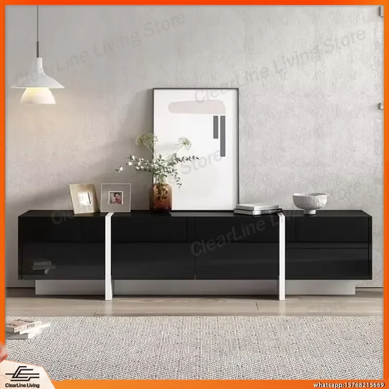 Modern Rectangular TV Stand 80 Inch White Black High Gloss UV Finish Living Room Entertainment Center Console Table for Flat
Modern Rectangular TV Stand 80 Inch White Black High Gloss UV Finish Living Room Entertainment Center Console Table for Flat