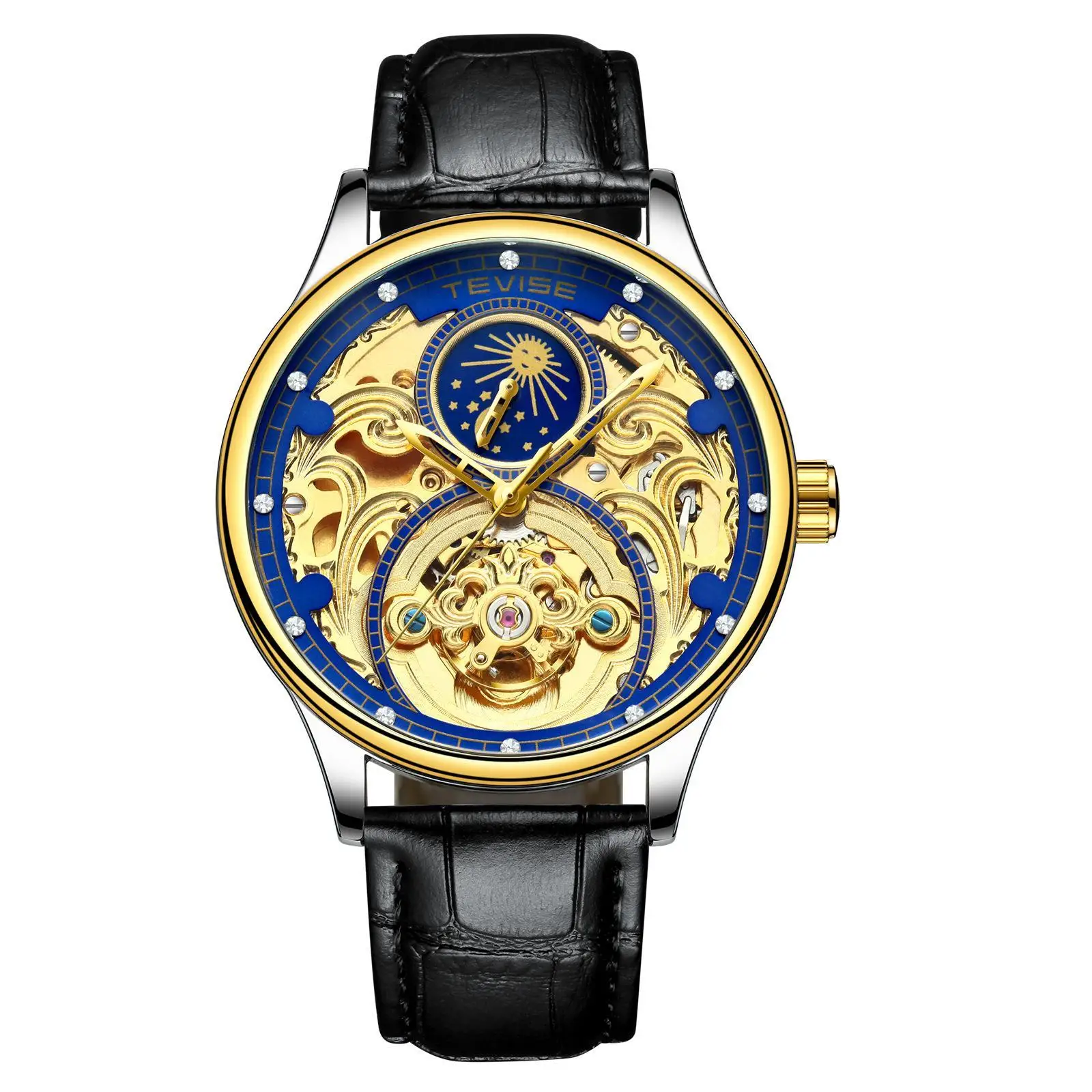 TEVISE Men's Skeleton Design Luxury Business Watch Mechanical Timepiece with Alloy Case And Genuine Leather Band for Formal Casu
TEVISE Men's Skeleton Design Luxury Business Watch Mechanical Timepiece with Alloy Case And Genuine Leather Band for Formal Casu