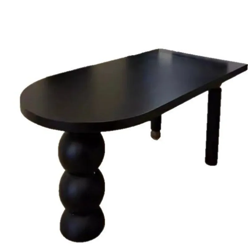 solid wood dining table and chairs Nordic medieval semi-oval island dining table against the wall creative long table
solid wood dining table and chairs Nordic medieval semi-oval island dining table against the wall creative long table