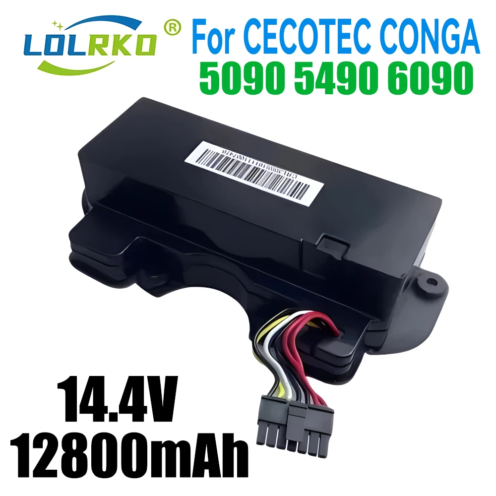 Compatible with CECOTEC CONGA 5090 5490 6090 series robot vacuum cleaner battery 14.4V 12800mah
Compatible with CECOTEC CONGA 5090 5490 6090 series robot vacuum cleaner battery 14.4V 12800mah