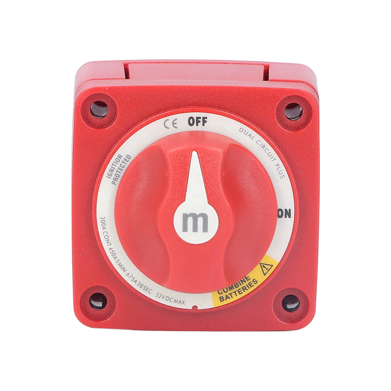 RV Battery Switch On Off 300A 12V/24V Dual Circuit 4 Terminals Ignition Protected for Yachts RVs Accessories
RV Battery Switch On Off 300A 12V/24V Dual Circuit 4 Terminals Ignition Protected for Yachts RVs Accessories