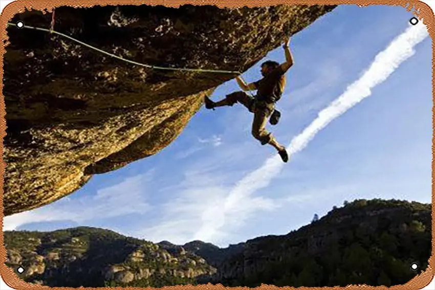 Metal Tin Sign - Climber Tackles Difficult Route on Overhang at the Cliffs of Margalef, Catalunya - Poster Metal Plaque Cafe
Metal Tin Sign - Climber Tackles Difficult Route on Overhang at the Cliffs of Margalef, Catalunya - Poster Metal Plaque Cafe