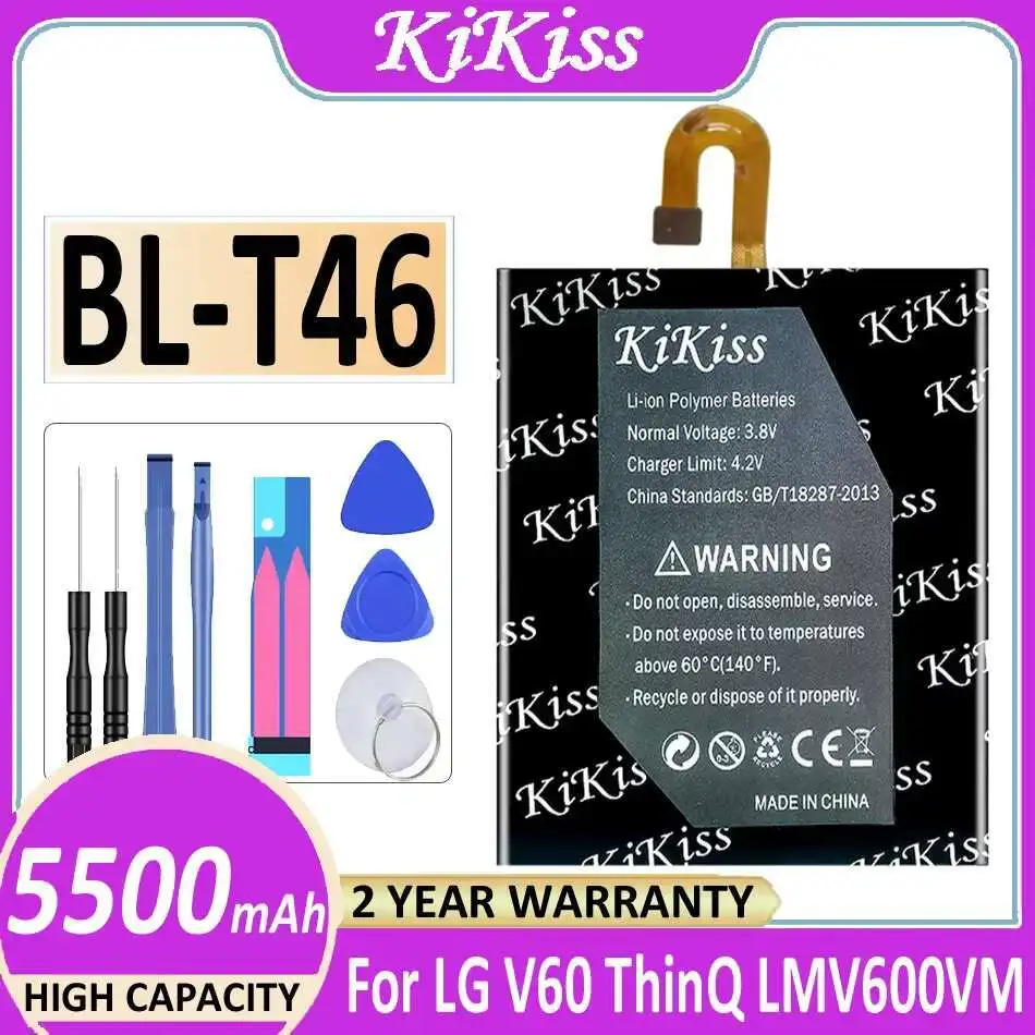 Stable BL-T46 Safe For LG V60 V60 Thinq LMV600VM V600VM V600QM5 Mobile Phone Battery 5500mAh
Stable BL-T46 Safe For LG V60 V60 Thinq LMV600VM V600VM V600QM5 Mobile Phone Battery 5500mAh
