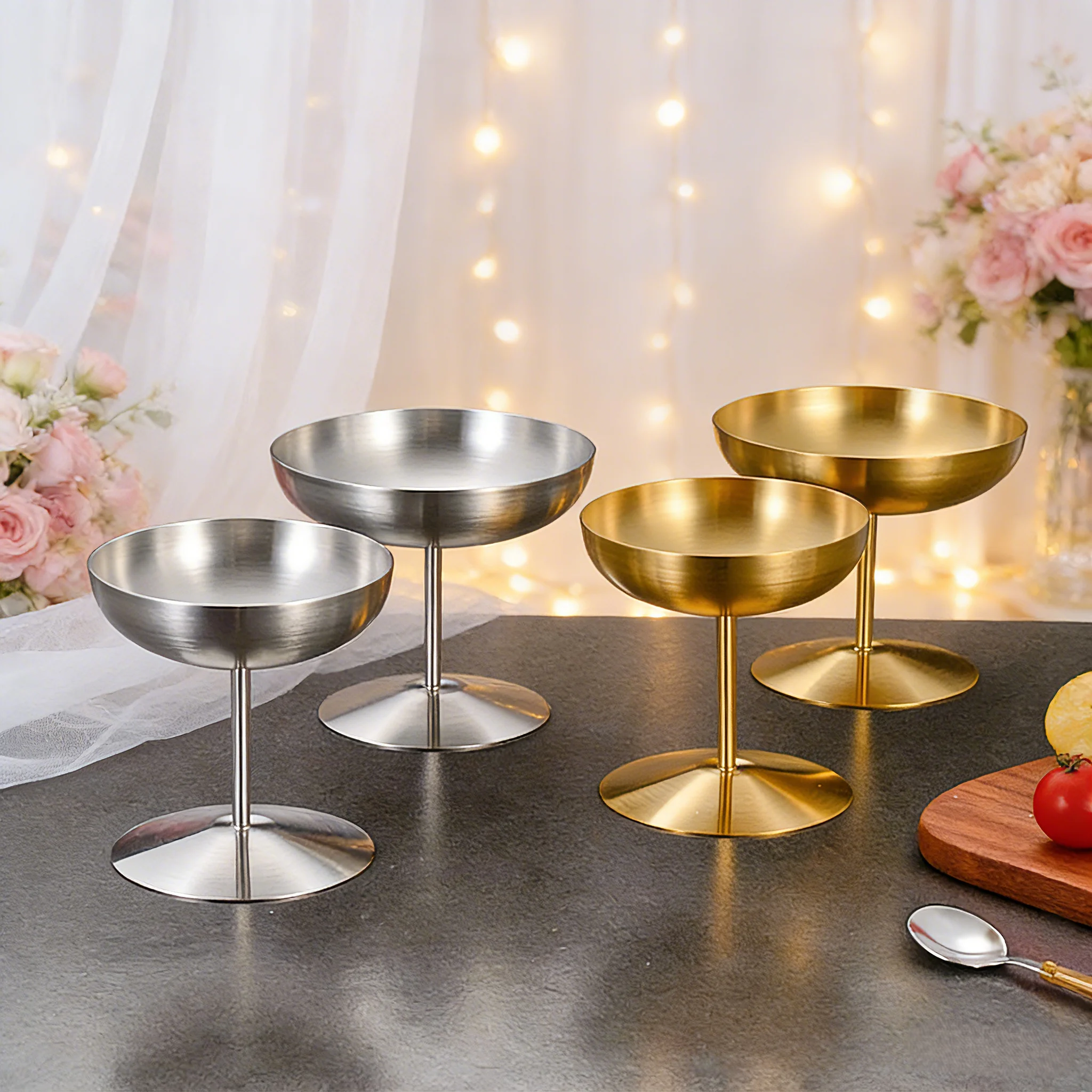Stainless Steel Dessert Cup Ice Cream Cup Pudding Cup Dim Sum Cup round Fruit Tray Snack Tray for Home And Ramadan Decorations
Stainless Steel Dessert Cup Ice Cream Cup Pudding Cup Dim Sum Cup round Fruit Tray Snack Tray for Home And Ramadan Decorations
