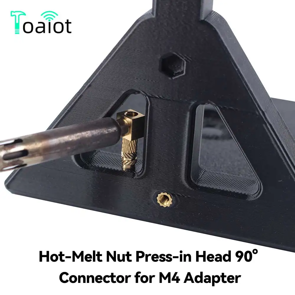 Toaiot Hot-Melt Nut Press-in Head 90° Connector for M4 Adapter Easy To Use And High Quality Tool For 3D Printer Parts
Toaiot Hot-Melt Nut Press-in Head 90° Connector for M4 Adapter Easy To Use And High Quality Tool For 3D Printer Parts