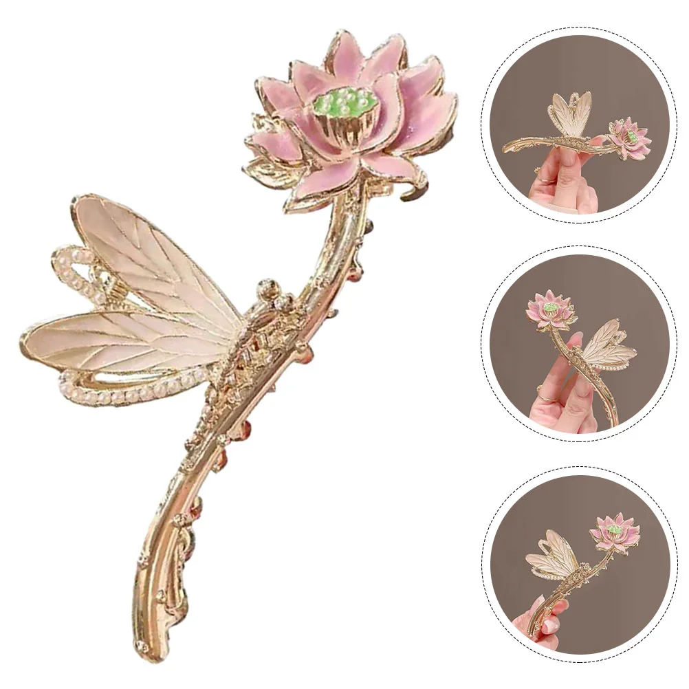 Lotus Dragonfly Hair Clip Toppers Clips Claw Flower Large Chinese for Thick Alloy Women Miss Thin
Lotus Dragonfly Hair Clip Toppers Clips Claw Flower Large Chinese for Thick Alloy Women Miss Thin