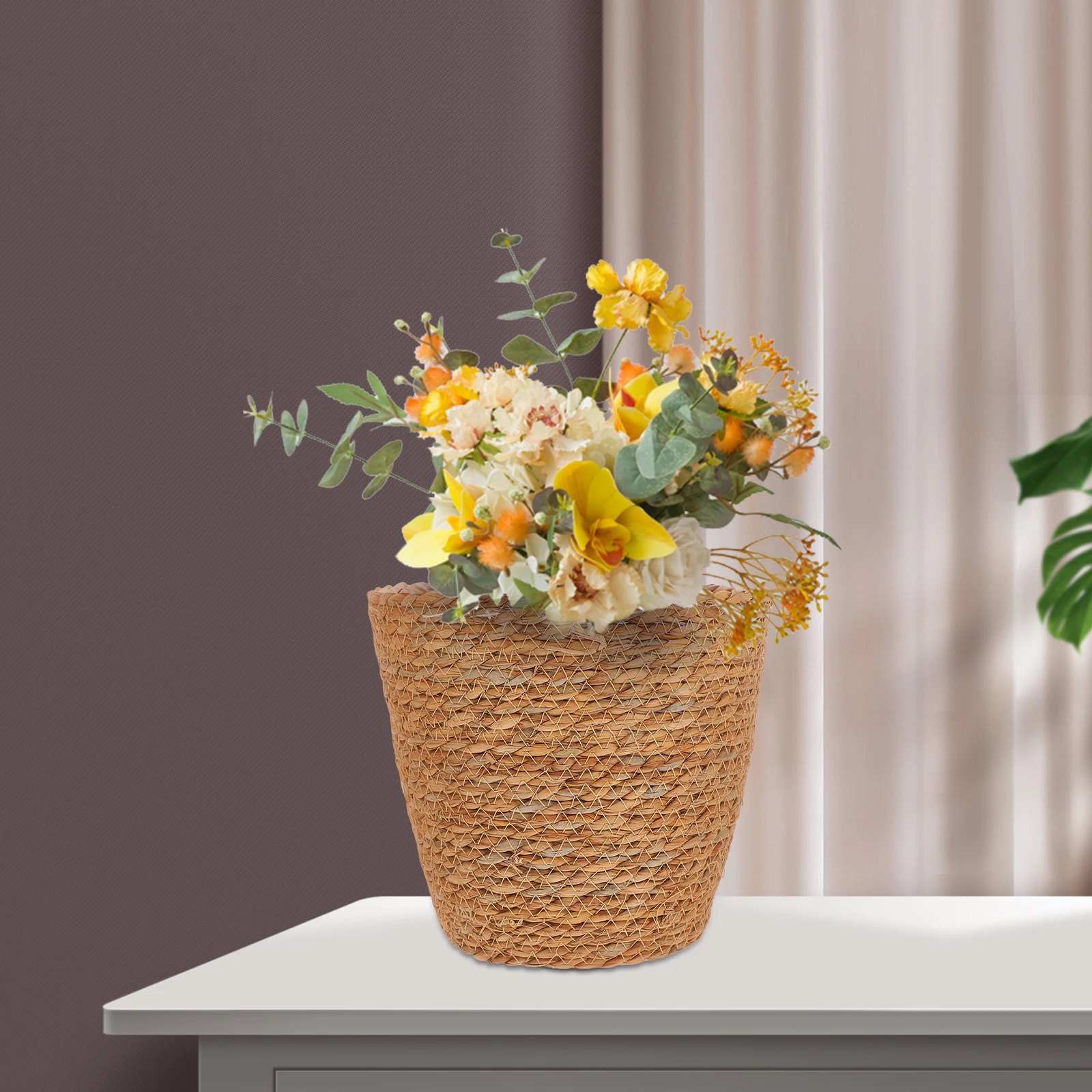 2Pcs Seagrass Storage Basket Planter Cover Handwoven Flower Pot for Indoor Outdoor Use Home Office Holiday Gift Idea
2Pcs Seagrass Storage Basket Planter Cover Handwoven Flower Pot for Indoor Outdoor Use Home Office Holiday Gift Idea