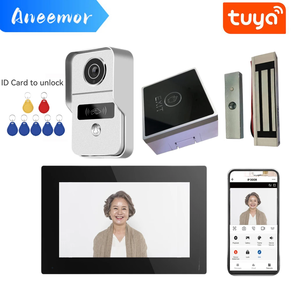 WiFi Video Intercom with Electric Lock Kit Touch Screen Wireless Video Door Entry with Door Opening for Apartment Villa Security
WiFi Video Intercom with Electric Lock Kit Touch Screen Wireless Video Door Entry with Door Opening for Apartment Villa Security