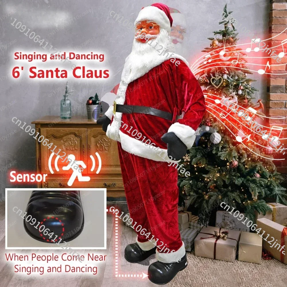 Life-size animated Santa Claus singing and dancing Santa Claus Christmas decorations
Life-size animated Santa Claus singing and dancing Santa Claus Christmas decorations