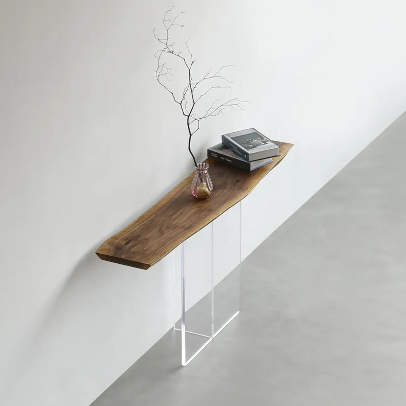 Black walnut entrance platform acrylic suspended log entrance table art entry policy super narrow
Black walnut entrance platform acrylic suspended log entrance table art entry policy super narrow