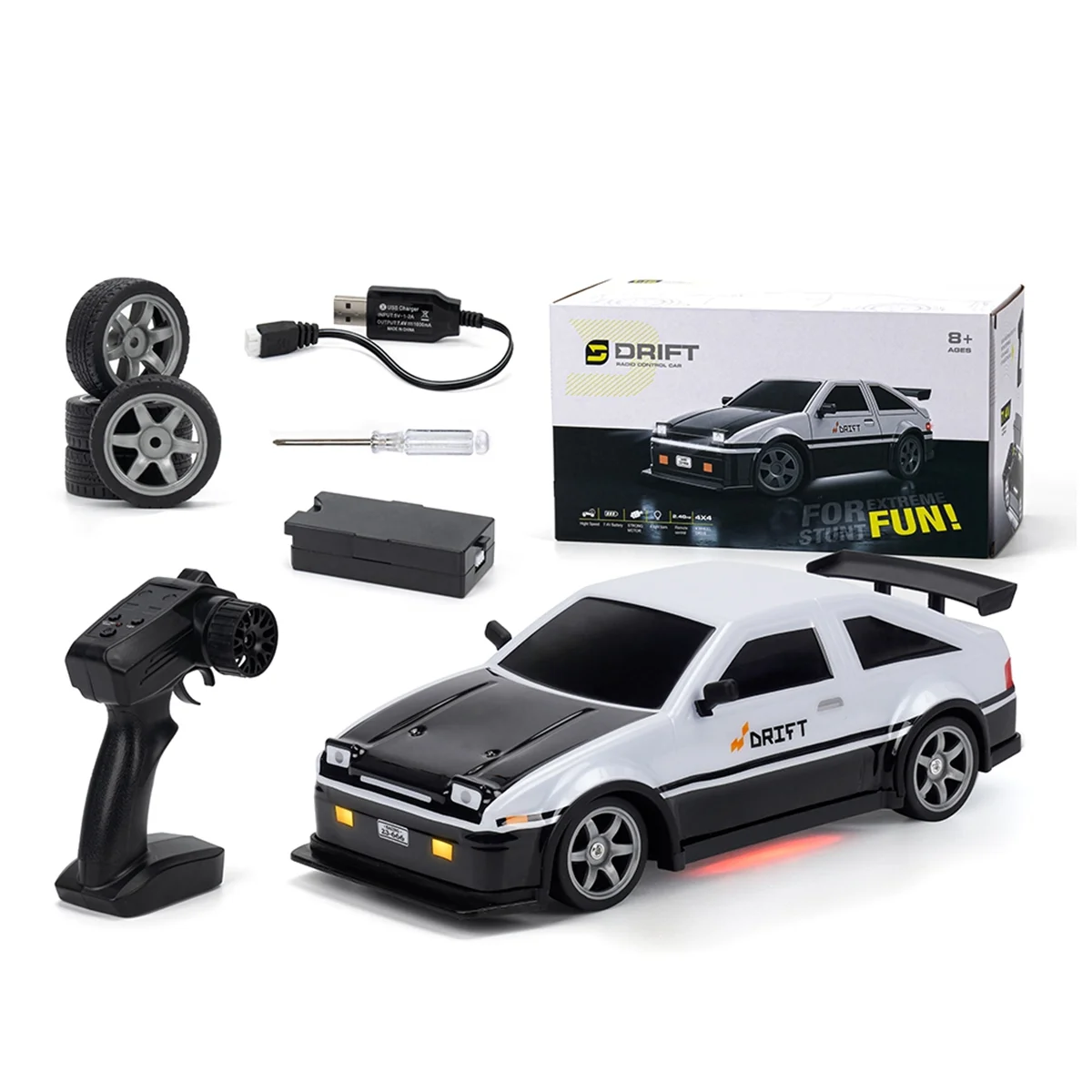 1:16 RC Drift Car, 25 км/ч 2.4G 4WD Высокоскоростные радиоуправляемые автомобили для детей, со светодиодной подсветкой, дополнительными шинами, Drift RC Cars для
1:16 RC Drift Car, 25 км/ч 2.4G 4WD Высокоскоростные радиоуправляемые автомобили для детей, со светодиодной подсветкой, дополнительными шинами, Drift RC Cars для