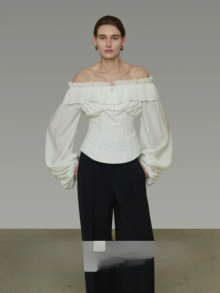 Double Layer Lace Trim One Shoulder White Shirt Women's Spring 2026 New Lazy Lantern Sleeve Top Cotton Comfortable Breathable
Double Layer Lace Trim One Shoulder White Shirt Women's Spring 2026 New Lazy Lantern Sleeve Top Cotton Comfortable Breathable