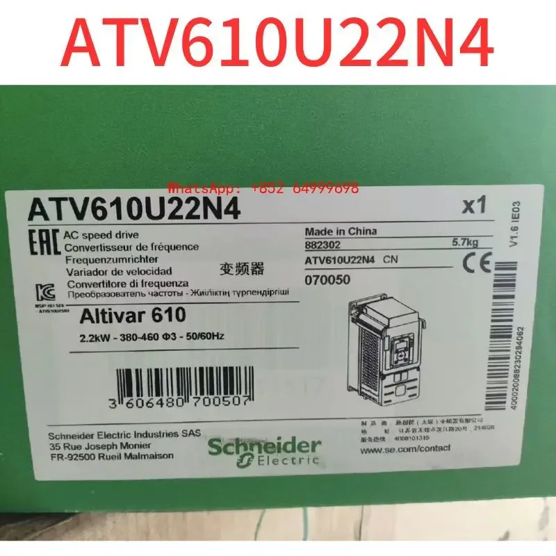 Brand New Frequency converter ATV610U22N4
Brand New Frequency converter ATV610U22N4
