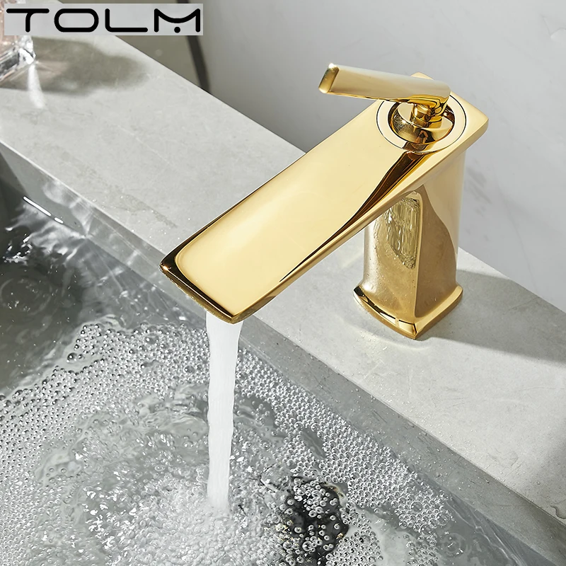 Brushed Golden Bathroom Faucet Black Brass Faucet Hot Cold Basin Sink Faucet Deck Mounted Gun Grey Mixers Vessel Sink Water Tap 
Brushed Golden Bathroom Faucet Black Brass Faucet Hot Cold Basin Sink Faucet Deck Mounted Gun Grey Mixers Vessel Sink Water Tap