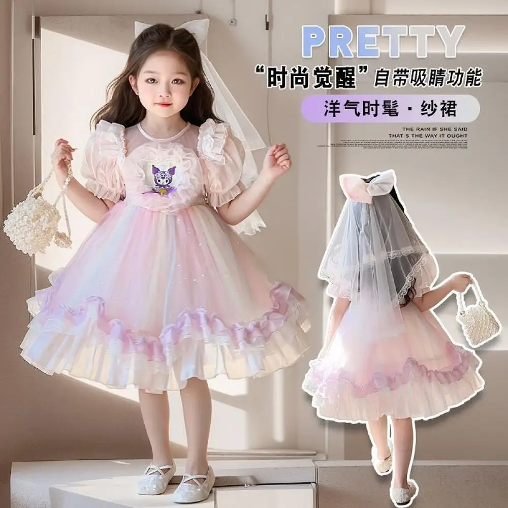 Sanrio Kuromi праздничное платье принцессы для девочек, детский костюм, летняя одежда, юбка с короткими рукавами для дня рождения для девочек, От 3 до 14 лет
Sanrio Kuromi праздничное платье принцессы для девочек, детский костюм, летняя одежда, юбка с короткими рукавами для дня рождения для девочек, От 3 до 14 лет