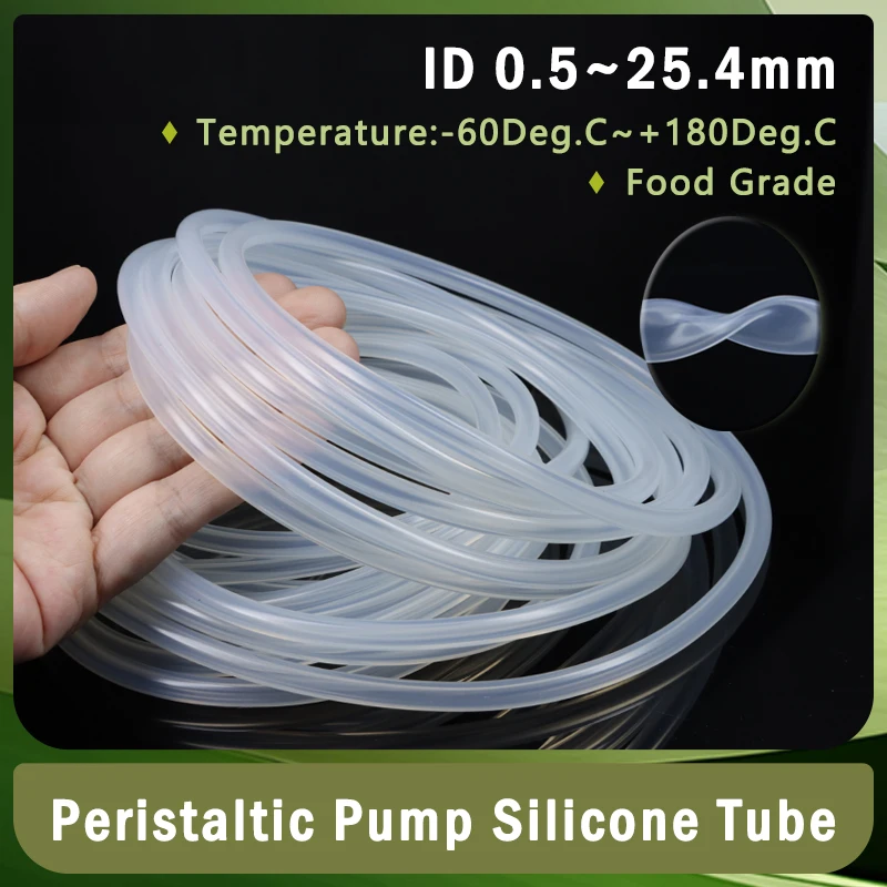 1~10m Peristaltic Pump Silicone Pipe ID 0.5 ~ 25.4mm Transparent High Temperature Corrosion Resistant Food Grade Laboratory Hose
1~10m Peristaltic Pump Silicone Pipe ID 0.5 ~ 25.4mm Transparent High Temperature Corrosion Resistant Food Grade Laboratory Hose