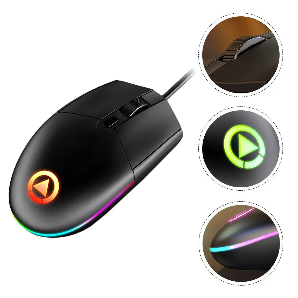 Wired Gaming Mouse Ergonomic Streamlined Shape Comfortable Grip Frosted Texture 3-Gear Dpi Rgb Breathing Light for Laptop Pc
Wired Gaming Mouse Ergonomic Streamlined Shape Comfortable Grip Frosted Texture 3-Gear Dpi Rgb Breathing Light for Laptop Pc