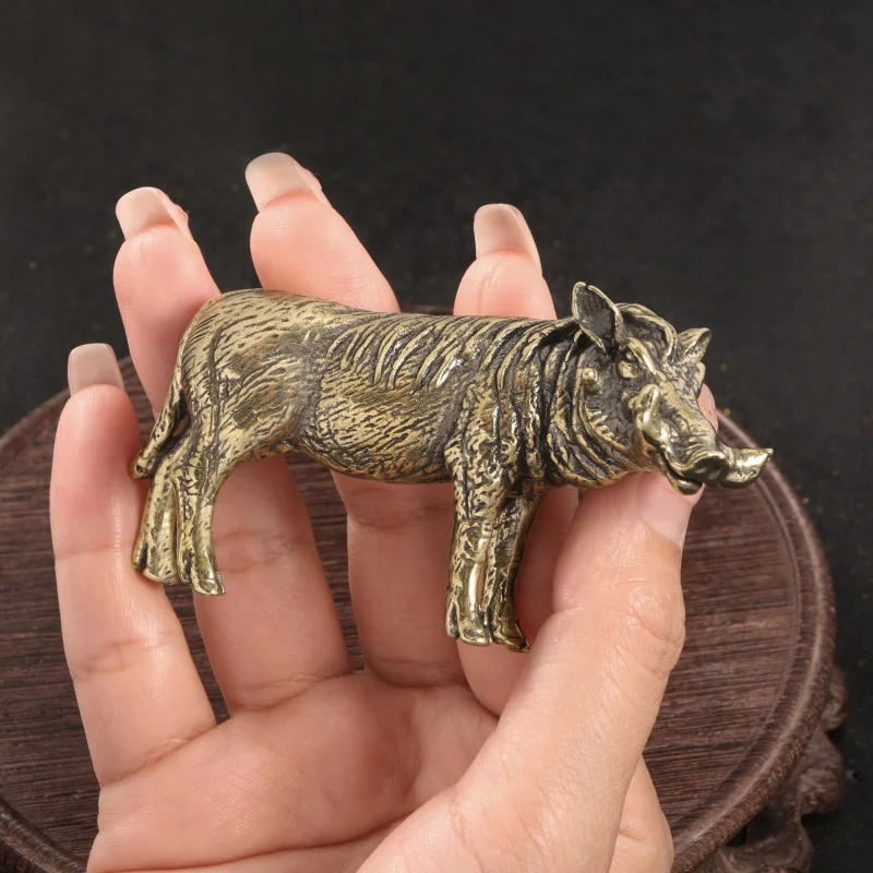 Fierce Black Wild Boar Brass Ornament Handcrafted Sculpture Decoration Tea Pet Copper Craft
Fierce Black Wild Boar Brass Ornament Handcrafted Sculpture Decoration Tea Pet Copper Craft