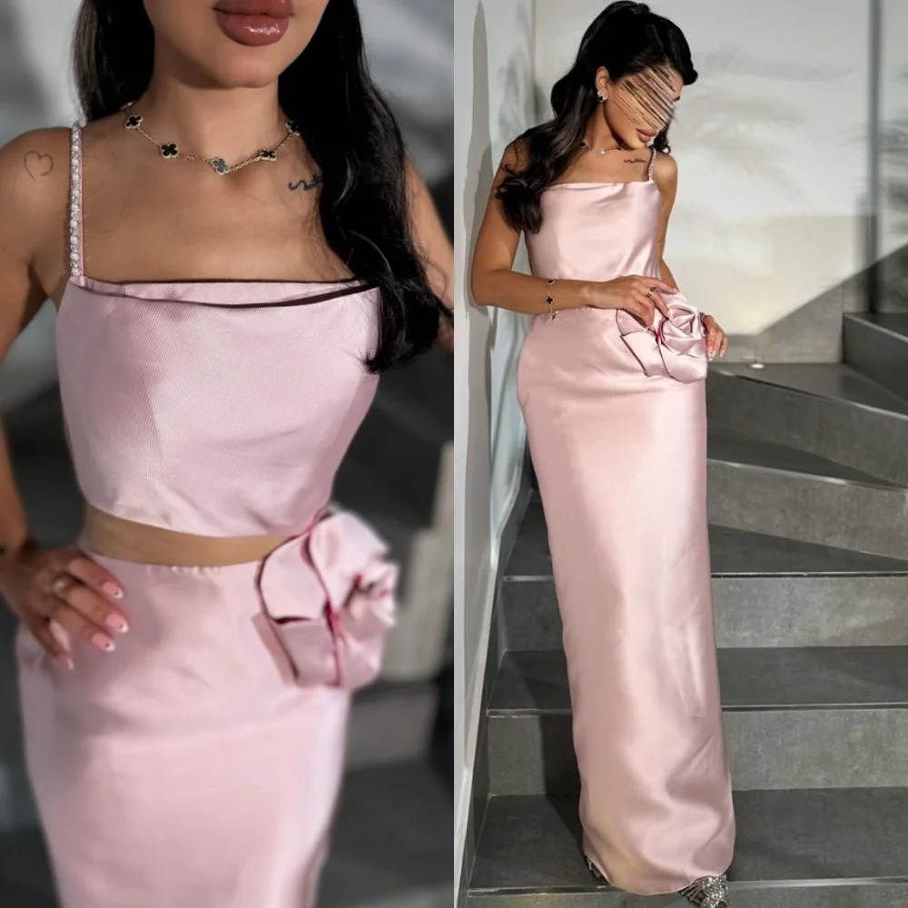 Customized Simple Pink Satin Celebrity Gowns Elegant Strapless Sleeveless Evening Dress Exquisite Flowers Evening Gowns
Customized Simple Pink Satin Celebrity Gowns Elegant Strapless Sleeveless Evening Dress Exquisite Flowers Evening Gowns