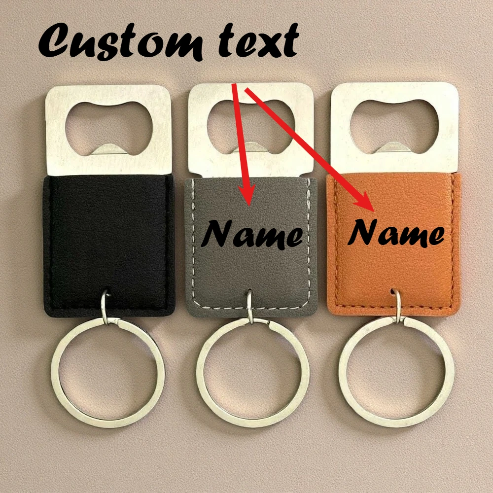 Laser Custom Logo Leather Keyrings Beers Stainless Steel Bottle Opener Keychain Car Personalize Accessories Key Ring Bag Gift
Laser Custom Logo Leather Keyrings Beers Stainless Steel Bottle Opener Keychain Car Personalize Accessories Key Ring Bag Gift