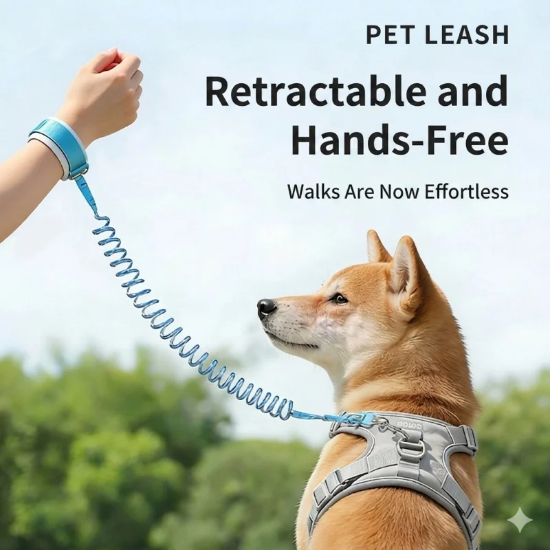Hands-Free Retractable Dog Leash Wrist Wearable Automatic Extending Reflective Lead for Cats and Small Medium Dogs
Hands-Free Retractable Dog Leash Wrist Wearable Automatic Extending Reflective Lead for Cats and Small Medium Dogs