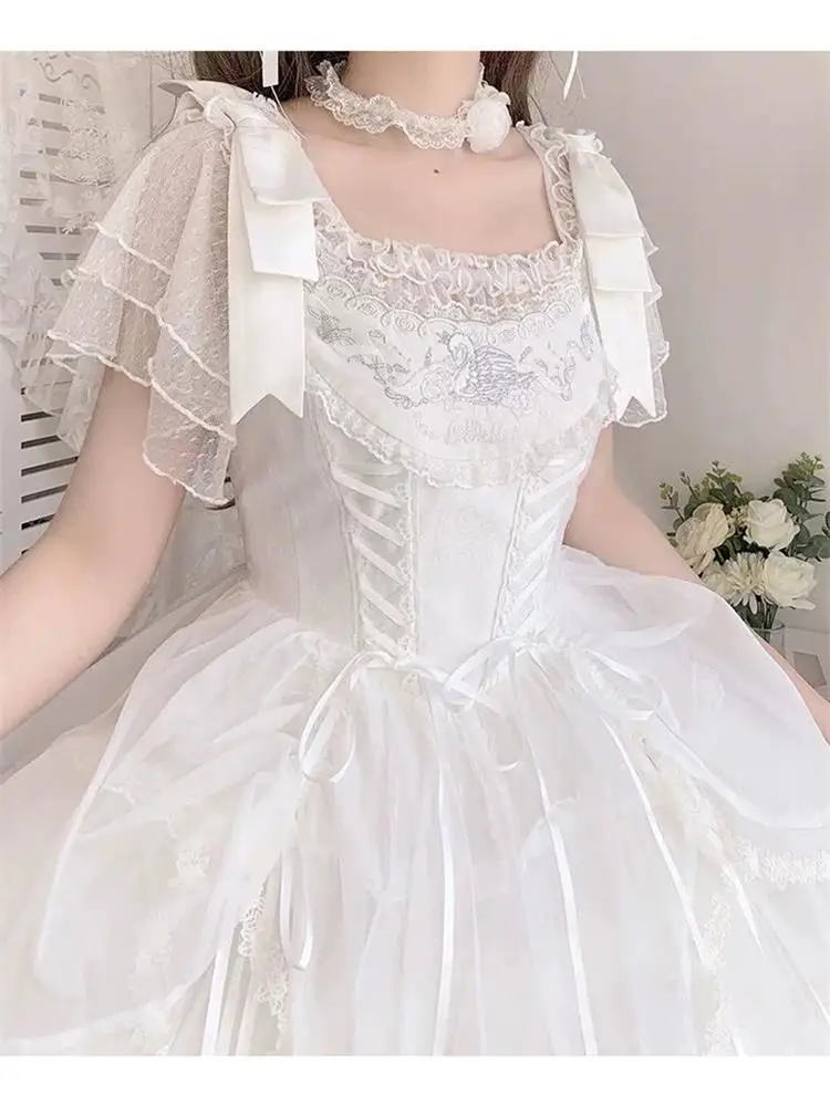 Lolita Inner Wear Ballet Style Short Sleeve Dot Lace Shirt Women's Straight Cut Commute Style Korean Version Printed Blouse
Lolita Inner Wear Ballet Style Short Sleeve Dot Lace Shirt Women's Straight Cut Commute Style Korean Version Printed Blouse