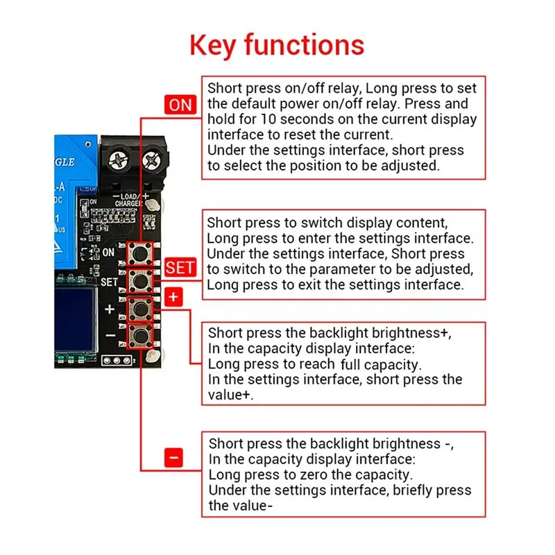 -J30 Coulomb Meter Display Battery Test Lithium Battery Protection Against Bidirectional Current 30A
-J30 Coulomb Meter Display Battery Test Lithium Battery Protection Against Bidirectional Current 30A