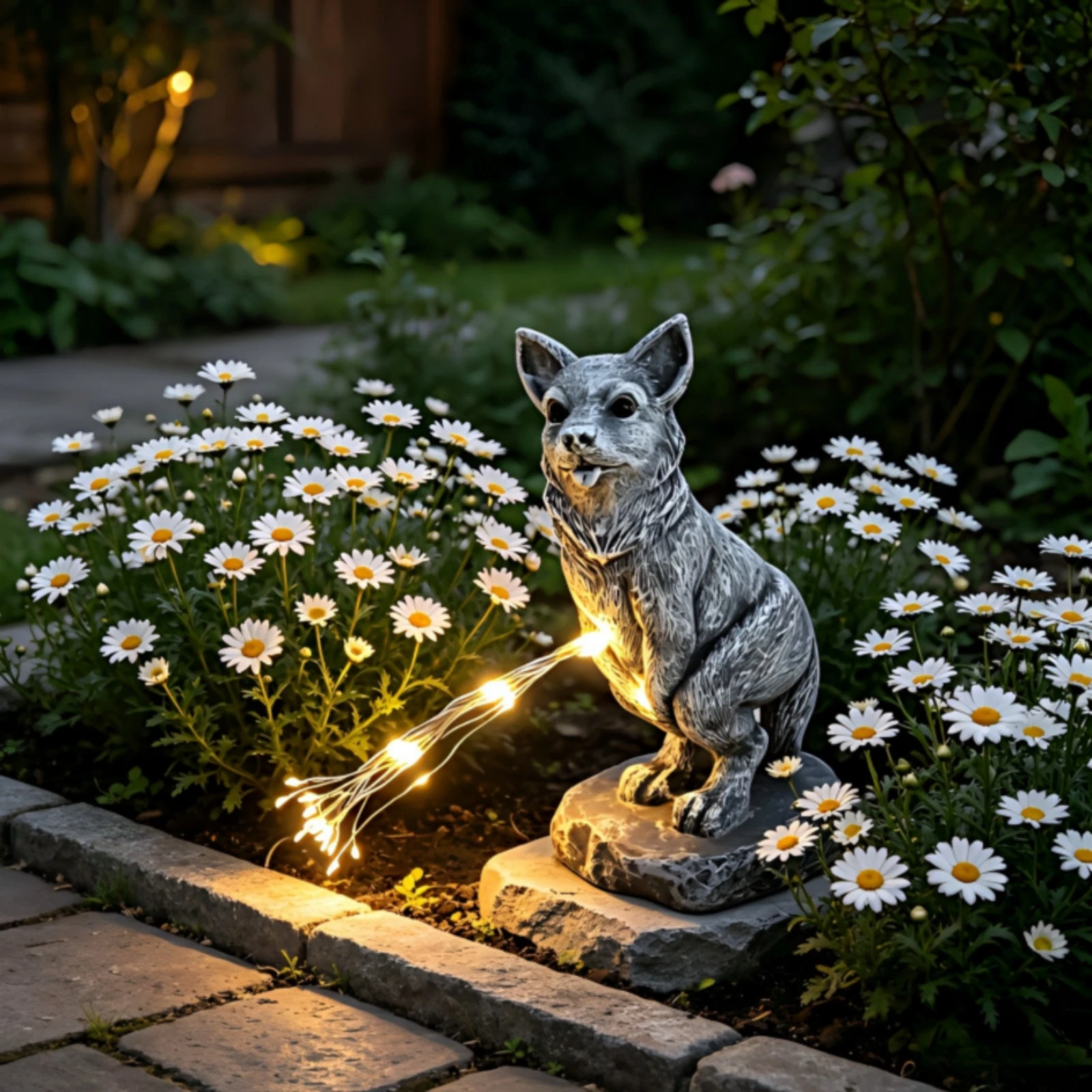 Lighted Dog Statue Carved Texture Resin Dog Statue Yard Ornament Light Effect Garden Decor for Patio, Pondside
Lighted Dog Statue Carved Texture Resin Dog Statue Yard Ornament Light Effect Garden Decor for Patio, Pondside