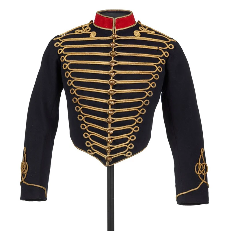 Custom Made Royal Artillery Officers Jacket Victorian Captain's Dress Tunic Hussars Black Uniforms Jacket Coat
Custom Made Royal Artillery Officers Jacket Victorian Captain's Dress Tunic Hussars Black Uniforms Jacket Coat