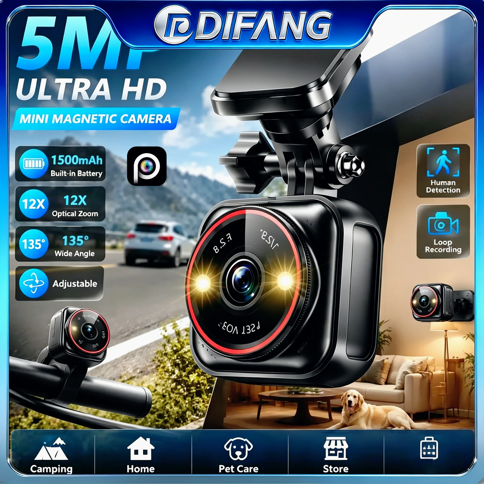 Portable 4G Mini Sport Camera Battery Powered AOV 12X Zoom Portable Outdoor Wireless Surveillance Vlog Recording Security IP Cam
Portable 4G Mini Sport Camera Battery Powered AOV 12X Zoom Portable Outdoor Wireless Surveillance Vlog Recording Security IP Cam