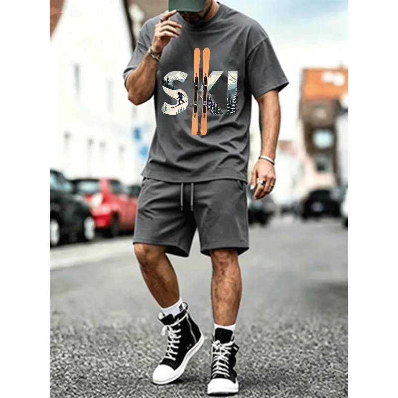 Men's 2Pcs Summer Outfit Mesh Print Oversized T-Shirt + Casual Shorts Set Streetwear
Men's 2Pcs Summer Outfit Mesh Print Oversized T-Shirt + Casual Shorts Set Streetwear