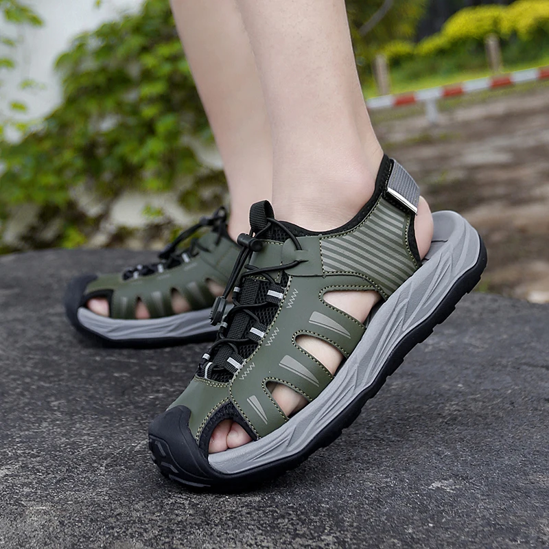 Summer Men's Sandals Beach Shoes Handmade Breathable Design Wading Casual Beach Shoes Lightweight Soft Bottom Outdoor Sandals
Summer Men's Sandals Beach Shoes Handmade Breathable Design Wading Casual Beach Shoes Lightweight Soft Bottom Outdoor Sandals