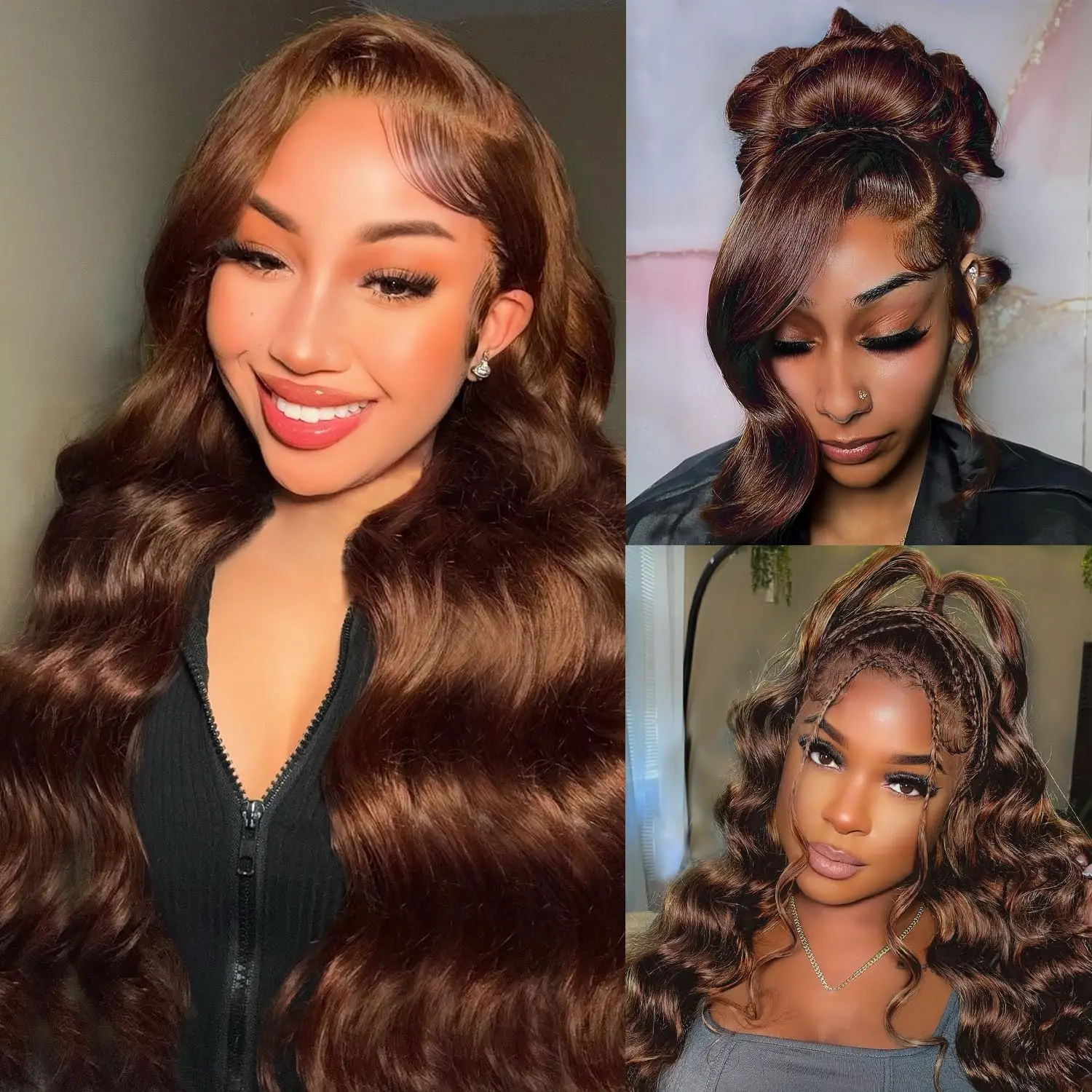 40 Inch Chocolate Brown Human Hair Wig13x6 HD Brown Body Wave Human Hair Wig 200% Density Pre Plucked with Baby Hair for Women
40 Inch Chocolate Brown Human Hair Wig13x6 HD Brown Body Wave Human Hair Wig 200% Density Pre Plucked with Baby Hair for Women