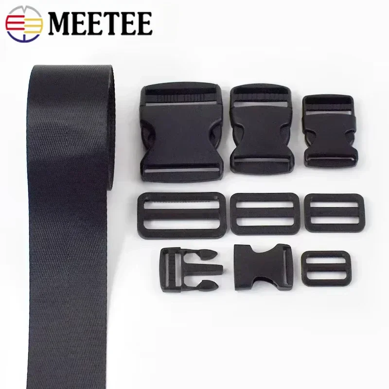1/2/3/5Sets 20-50mm Nylon Webbing Tape Side Release Buckle Bag Tri Glide Slider Adjustable Clasp Ribbon DIY Sewing Accessories
1/2/3/5Sets 20-50mm Nylon Webbing Tape Side Release Buckle Bag Tri Glide Slider Adjustable Clasp Ribbon DIY Sewing Accessories