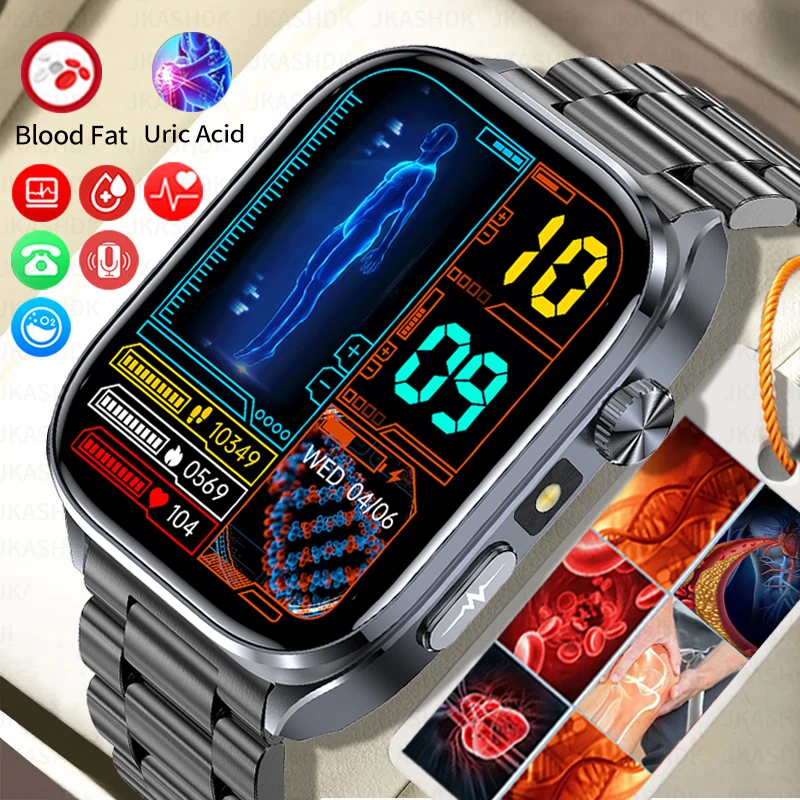 UKGF ECG+PPG AI Accurate Analysis Health Smart Watch Men Blood Pressure Lipids Uric Acid Monitor Bluetooth Call Sport SmartWatch
UKGF ECG+PPG AI Accurate Analysis Health Smart Watch Men Blood Pressure Lipids Uric Acid Monitor Bluetooth Call Sport SmartWatch
