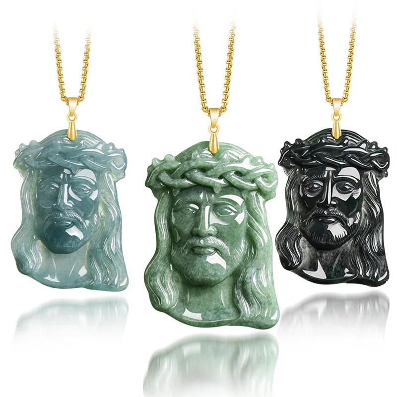 Grade A Myanmar Jadeite Jesus Pendant Necklace Gemstone 18K Gold Plated Charm Natural Jewelry Real Jade Gifts for Women
Grade A Myanmar Jadeite Jesus Pendant Necklace Gemstone 18K Gold Plated Charm Natural Jewelry Real Jade Gifts for Women