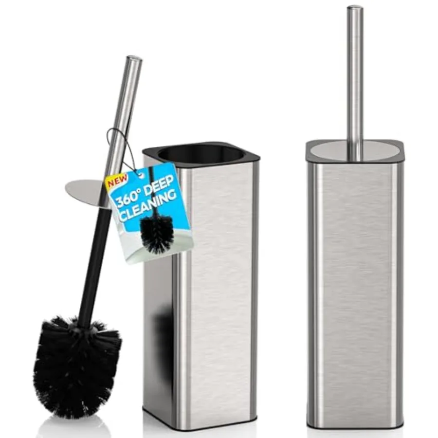 Stainless Steel Toilet Bowl Brush and Holder for Bathroom Storage Organization Deep Cleaning Covered Brush Cleaner, Nickel 2PCS
Stainless Steel Toilet Bowl Brush and Holder for Bathroom Storage Organization Deep Cleaning Covered Brush Cleaner, Nickel 2PCS