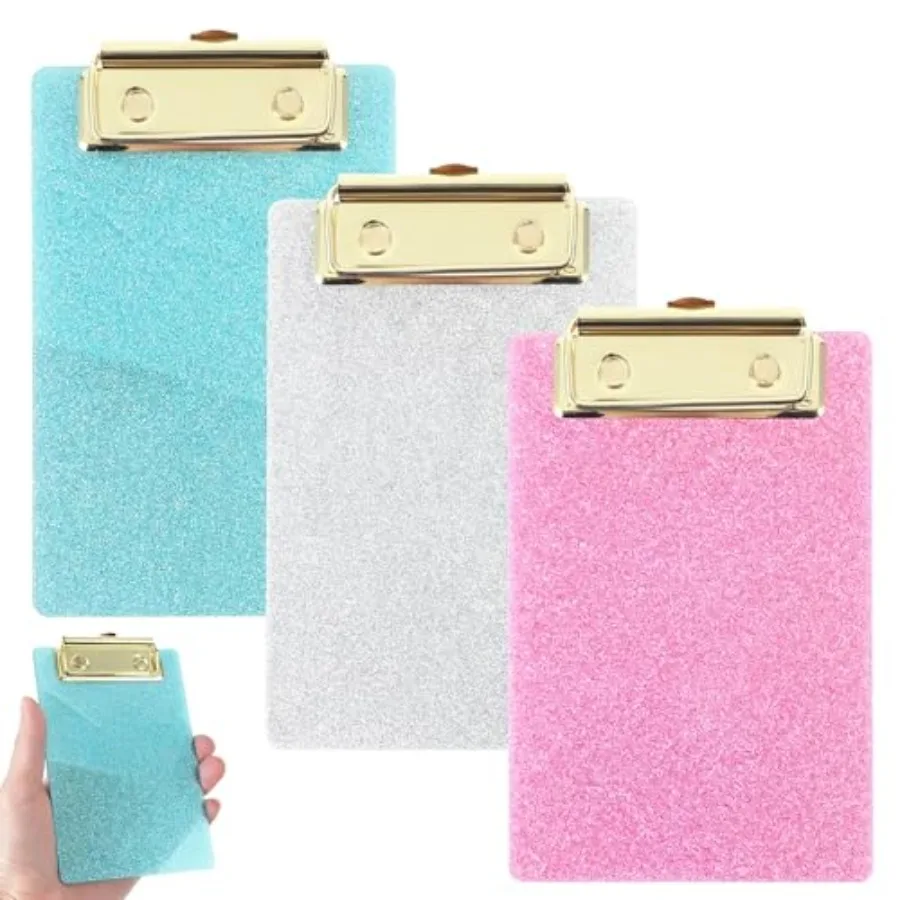 3 Pcs Mini Clipboards 4x6, Mini Acrylic Clip Board, Cute Small Glitter Clipboards for,4" x 6" Bling Nurse Pocket Clip Boards wi
3 Pcs Mini Clipboards 4x6, Mini Acrylic Clip Board, Cute Small Glitter Clipboards for,4" x 6" Bling Nurse Pocket Clip Boards wi