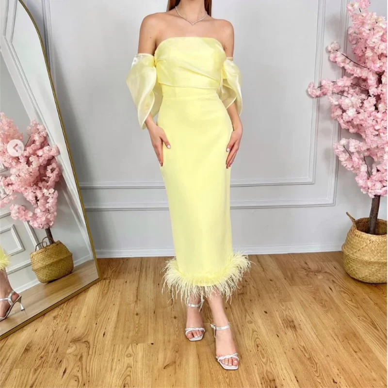 Women's elegant off-the-shoulder Evening gown A-line ankle-length cocktail dress
Women's elegant off-the-shoulder Evening gown A-line ankle-length cocktail dress